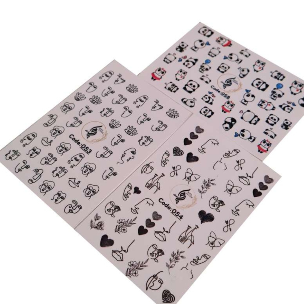 برچسب لنز ناخن  رویاسنتر مدل 2LL مجموعه 3 عددی