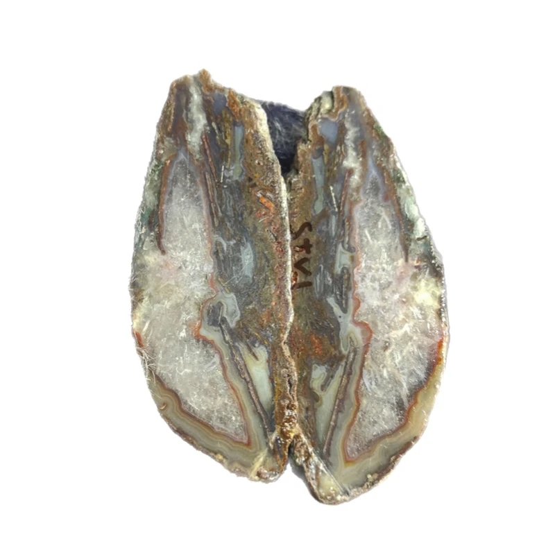 سنگ راف عقیق مدل  شجر توپی کریستالی ST71 مجموعه 2 عددی