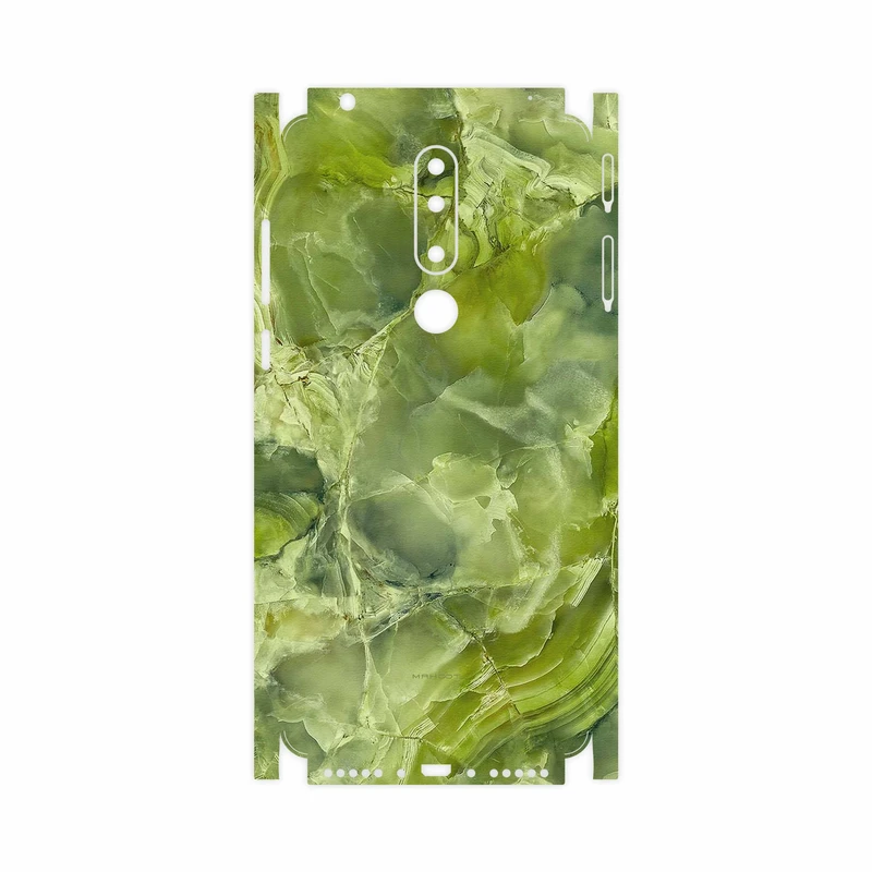 برچسب پوششی ماهوت مدل Green Crystal Marble-FullSkin مناسب برای گوشی موبایل نوکیا 3.1 Plus
