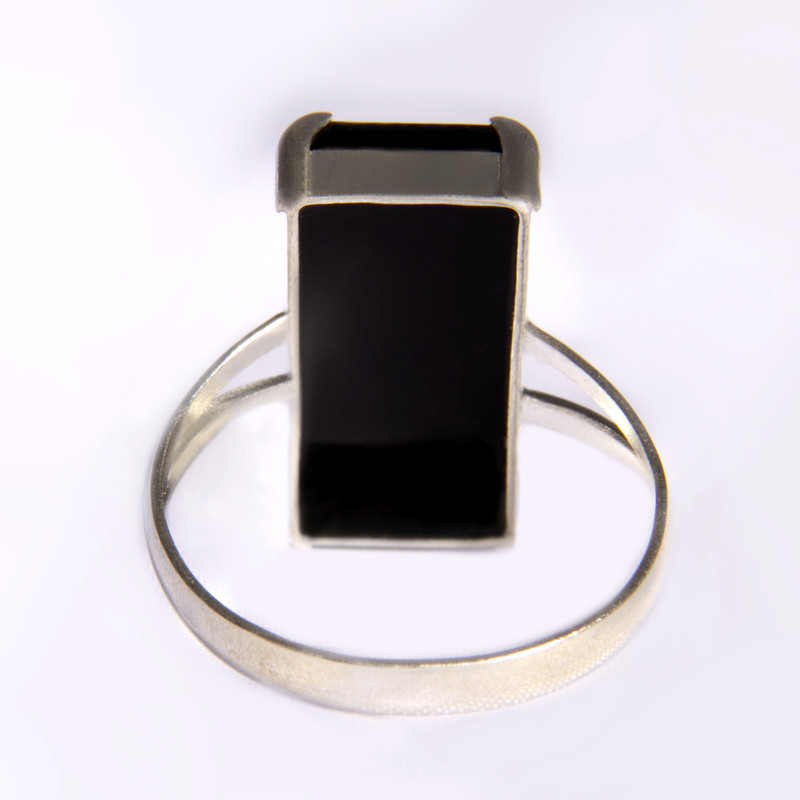 انگشتر نقره زنانه بازرگانی میلادی مدل عقیق رکاب سیلندری کد AW_018