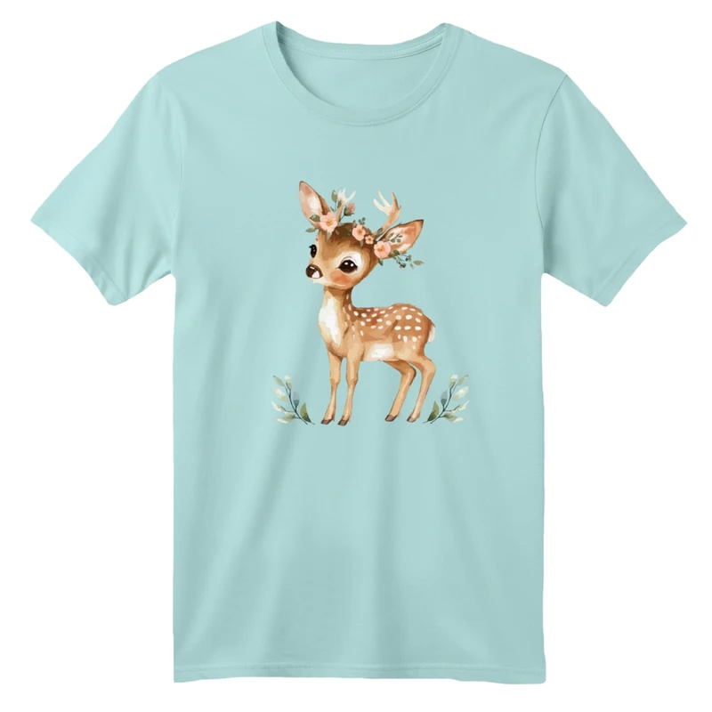 تی شرت آستین کوتاه بچگانه مدل آهو