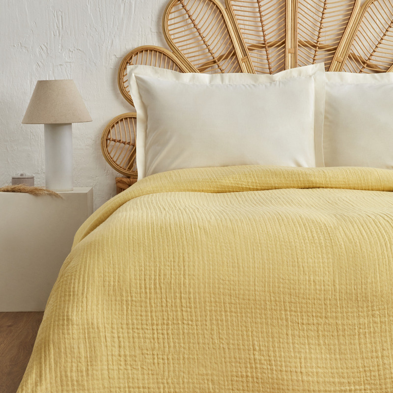 روتختی دو نفره کاراجا هوم مدل Perles Sari Muslin Pike C.K سایز 240x200 سانتی‌متر