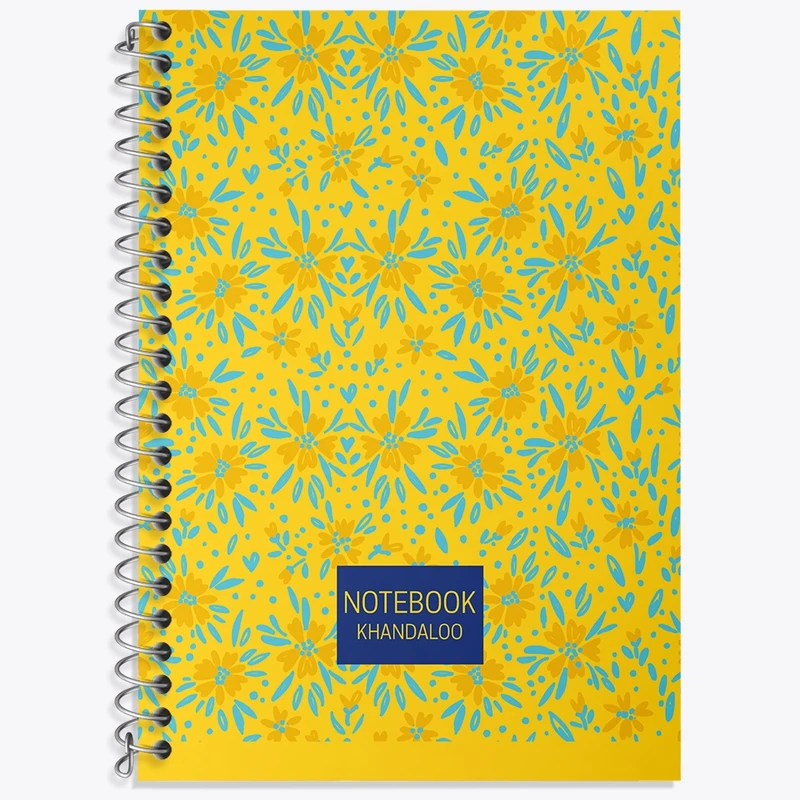 دفتر زبان 50 برگ خندالو مدل دو خط طرح گل گلی کد N624