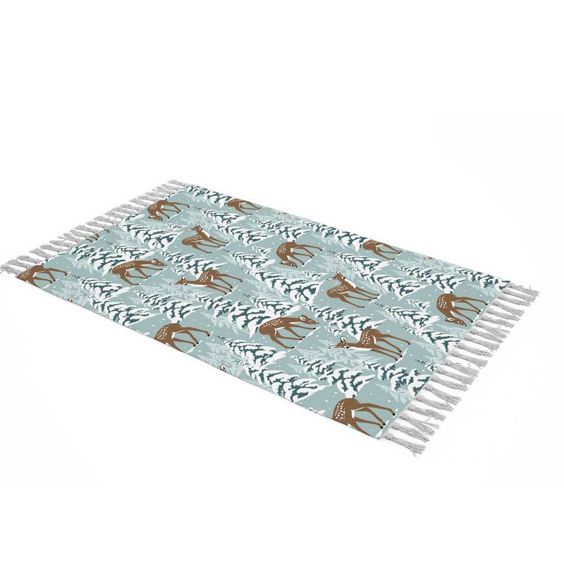 شال مبل طرح زمستان کد Q2SH1069 سایز 98x180 سانتی متر