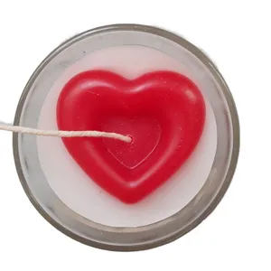 شمع لیوانی بوف مدل قلبی