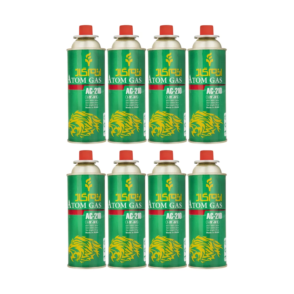 کپسول سوخت 220 گرمی اتم گاز مدل ac_210 بسته 8 عددی
