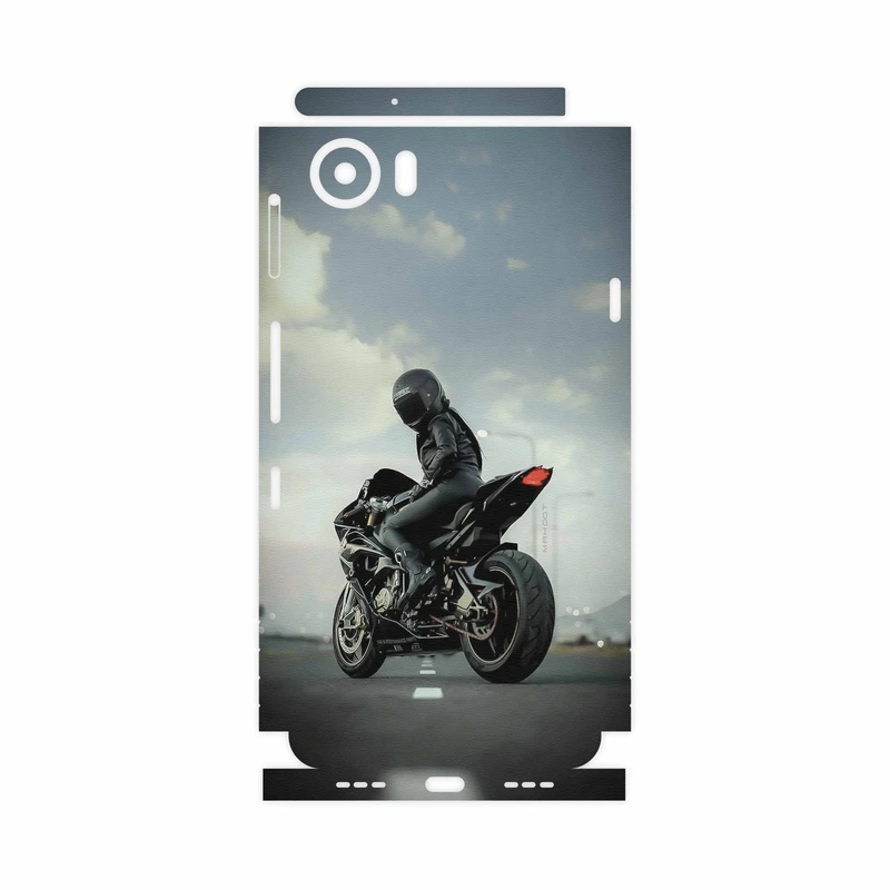 برچسب پوششی ماهوت مدل Motorcycling-FullSkin مناسب برای گوشی موبایل بلک بری KEYONE