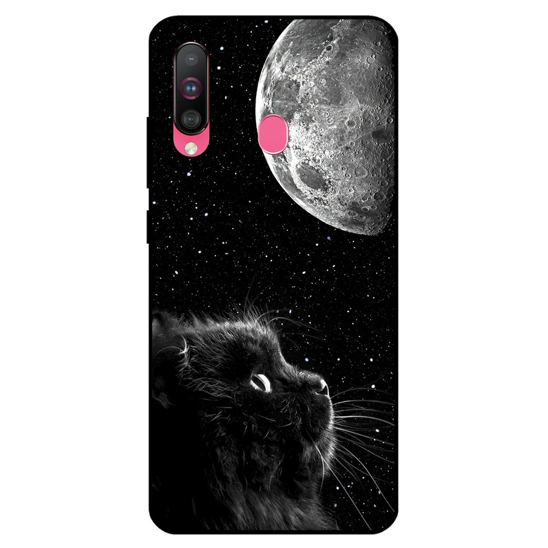 کاور مگافون طرح گربه مدل 1882 مناسب برای گوشی موبایل سامسونگ Galaxy A60 / M40  