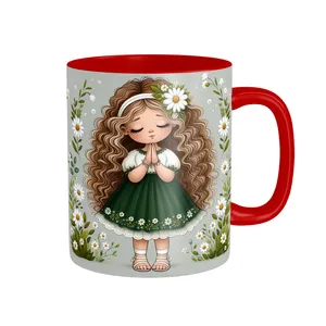 ماگ طرح دختر فرفری کد 0145