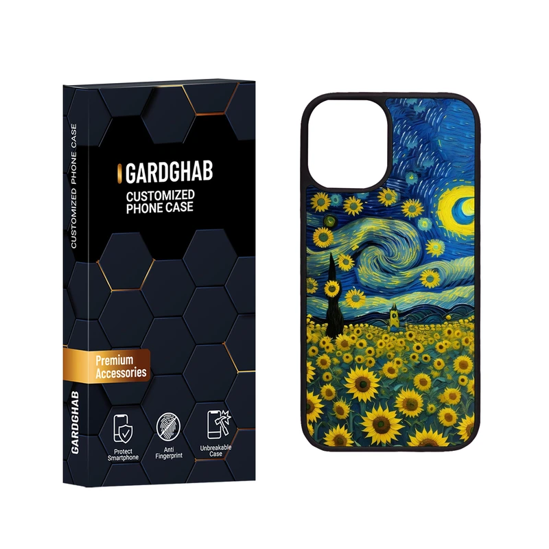 کاور گارد قاب مدل دور ژله ای هنری مناسب برای گوشی موبایل اپل iPhone 12 Mini