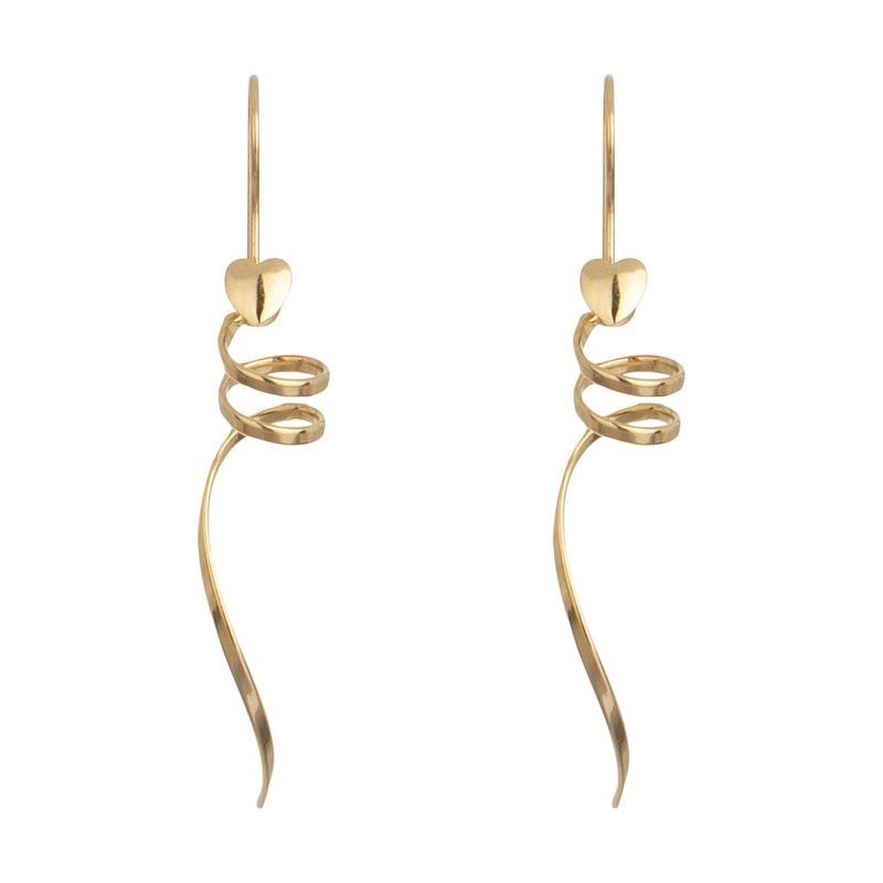 گوشواره طلا 18 عیار زنانه دوست خوب مدل dk605 -  - 2