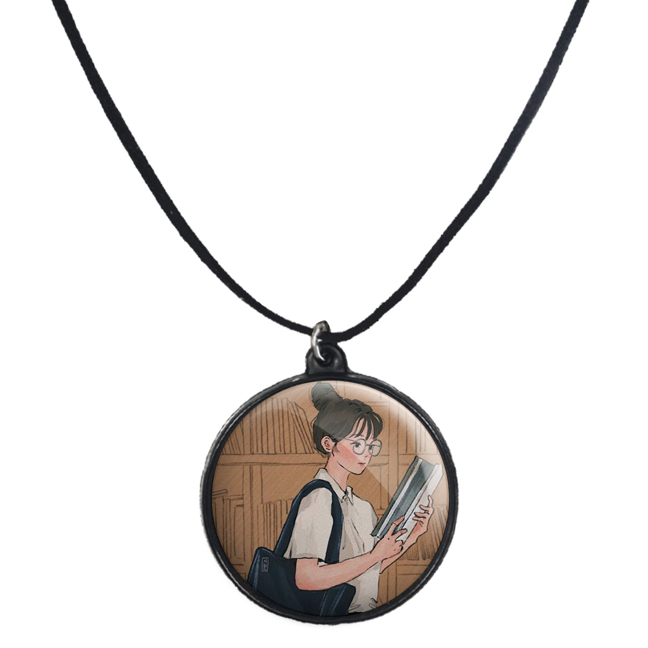 گردنبند پرمانه طرح دخترونه کد pmb.23463 مدل دو طرفه