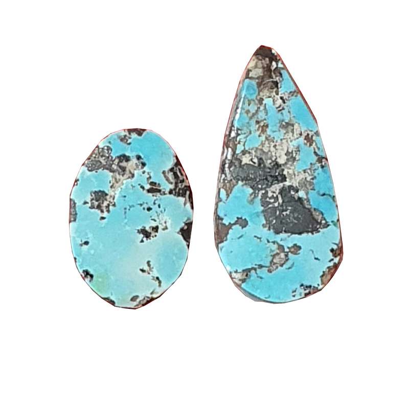 سنگ فیروزه نیشابور کد CZN5022 مجموعه 2 عددی