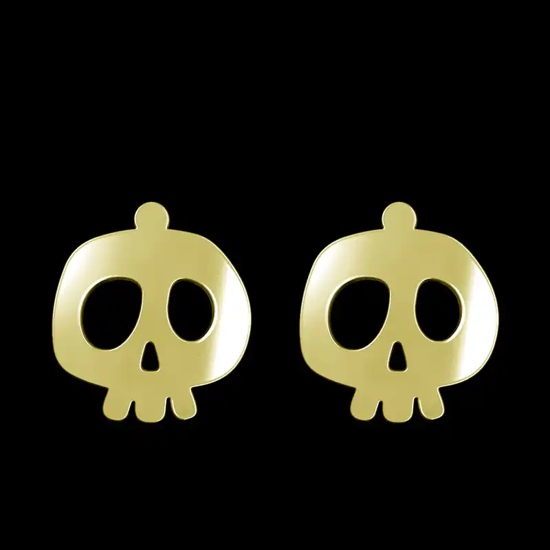 گوشواره طلا 18 عیار زنانه مدوپد مدل جمجمه کد GA1-15699