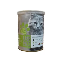 کنسرو گربه بالغ یو اس پت مدل گوشت مرغ و سالمون و کدو وزن 400 گرم