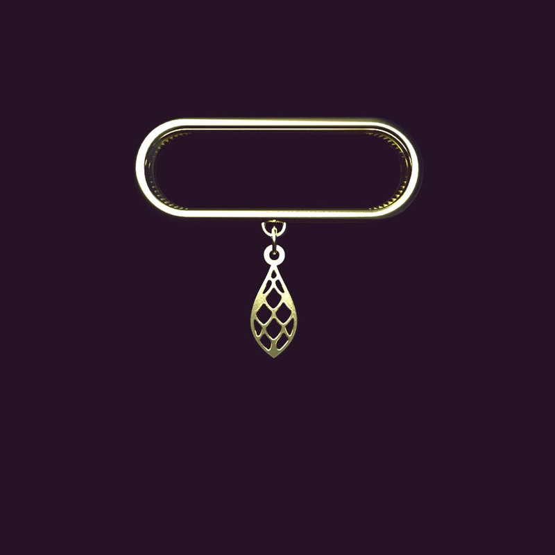 آویز ساعت طلا 18 عیار زنانه مدوپد مدل اشک کد SC1-1217