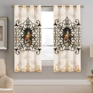 پرده نیروانا طرح قاب عکس مدل هازان کد 8809 سایز 140×200 سانتی متر
