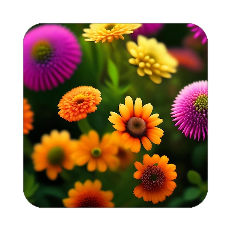 زیر لیوانی کاکتی طرح گل مدل mp16587