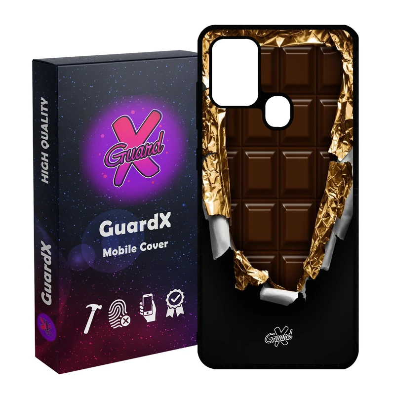 کاور گارد ایکس طرح Chocolate مدل Glass10061 مناسب برای گوشی موبایل سامسونگ Galaxy A21s