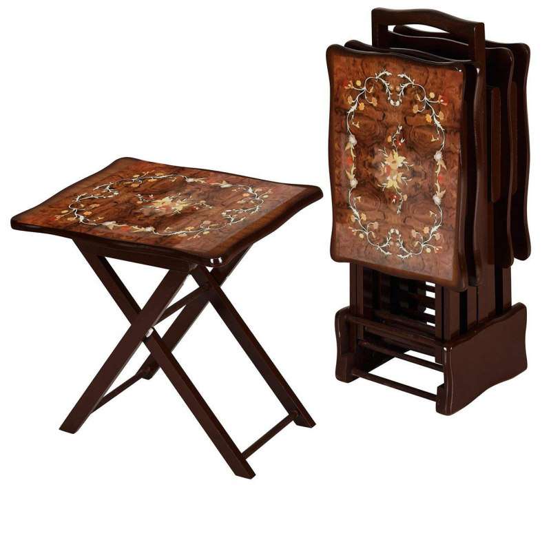 میز عسلی مدل تاشو A011 مجموعه 4 عددی میز عسلی مدل تاشو A011 مجموعه 4 عددی