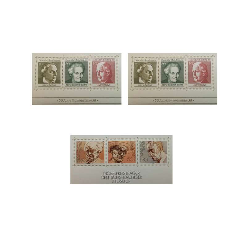 تمبر یادگاری مدل مشاهیر آلمان مجموعه 9 عددی