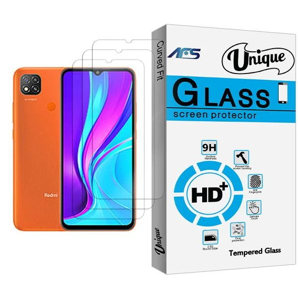 محافظ صفحه نمایش ای اف اس مدل Unique Glass MIX003 مناسب برای گوشی موبایل شیائومی Redmi 9 (India) بسته سه عددی