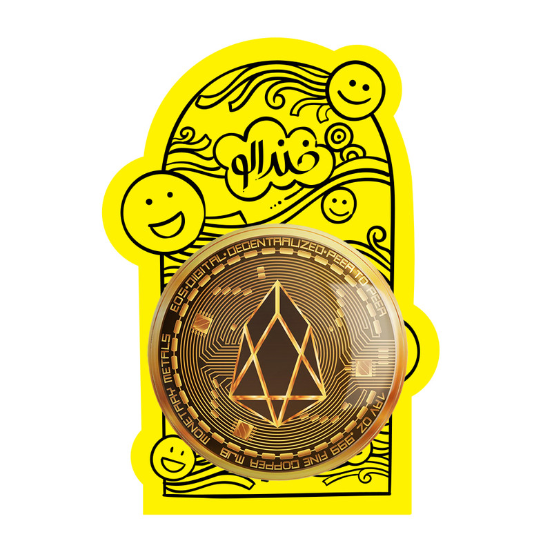 آینه جیبی خندالو طرح ارز دیجیتال ایوس مدل تاشو کد 4064