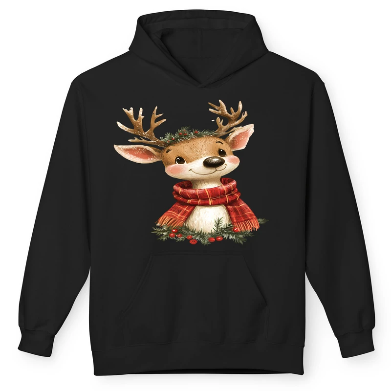 هودی زنانه پاد آفرین مدل کریسمس کد 46 طرح گوزن 