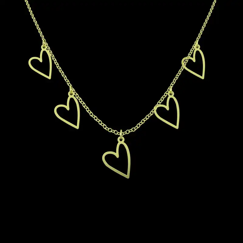 گردنبند طلا 18 عیار زنانه مدوپد مدل قلب کد RNA17539