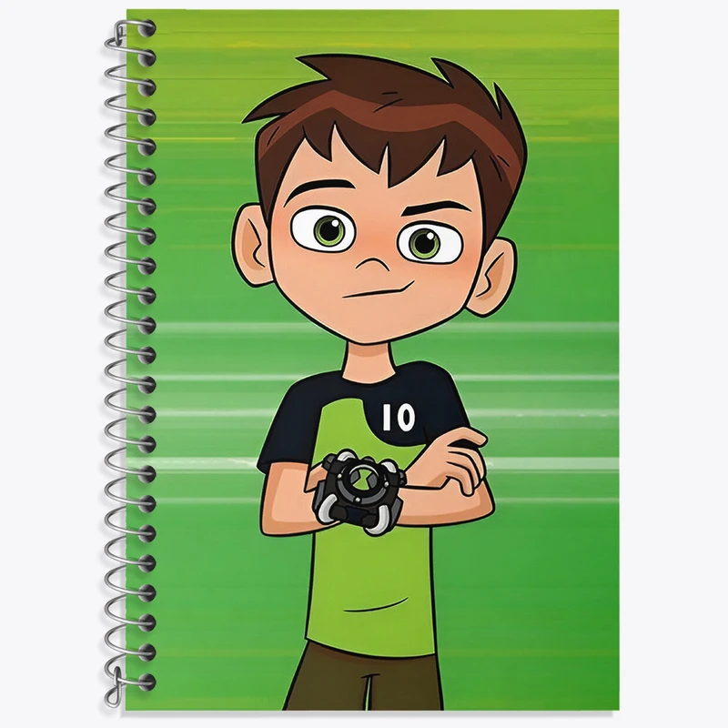 دفتر زبان 50 برگ خندالو مدل سه خط طرح بن تن (Ben 10) کد N5078