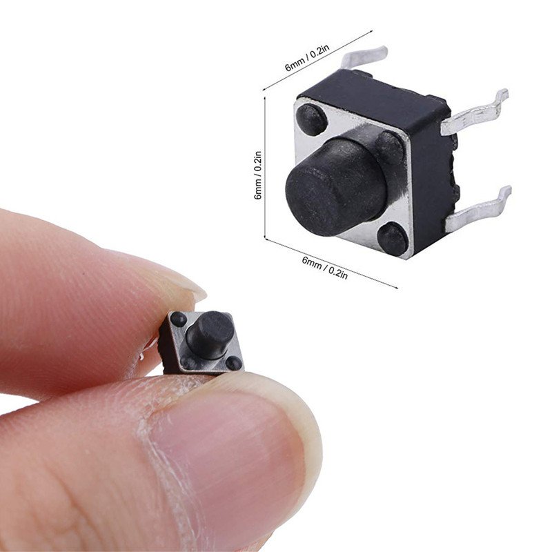 میکرو سوئیچ مدل Vertical-6×6×6-4P بسته 10 عددی میکرو سوئیچ مدل Vertical-6×6×6-4P بسته 10 عددی