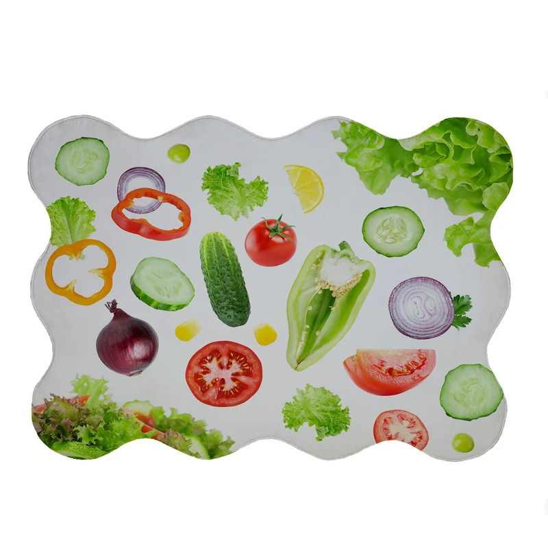 پادری مدل دالبر طرح سبزیجات کد 5007 سایز 80x110 سانتی متر