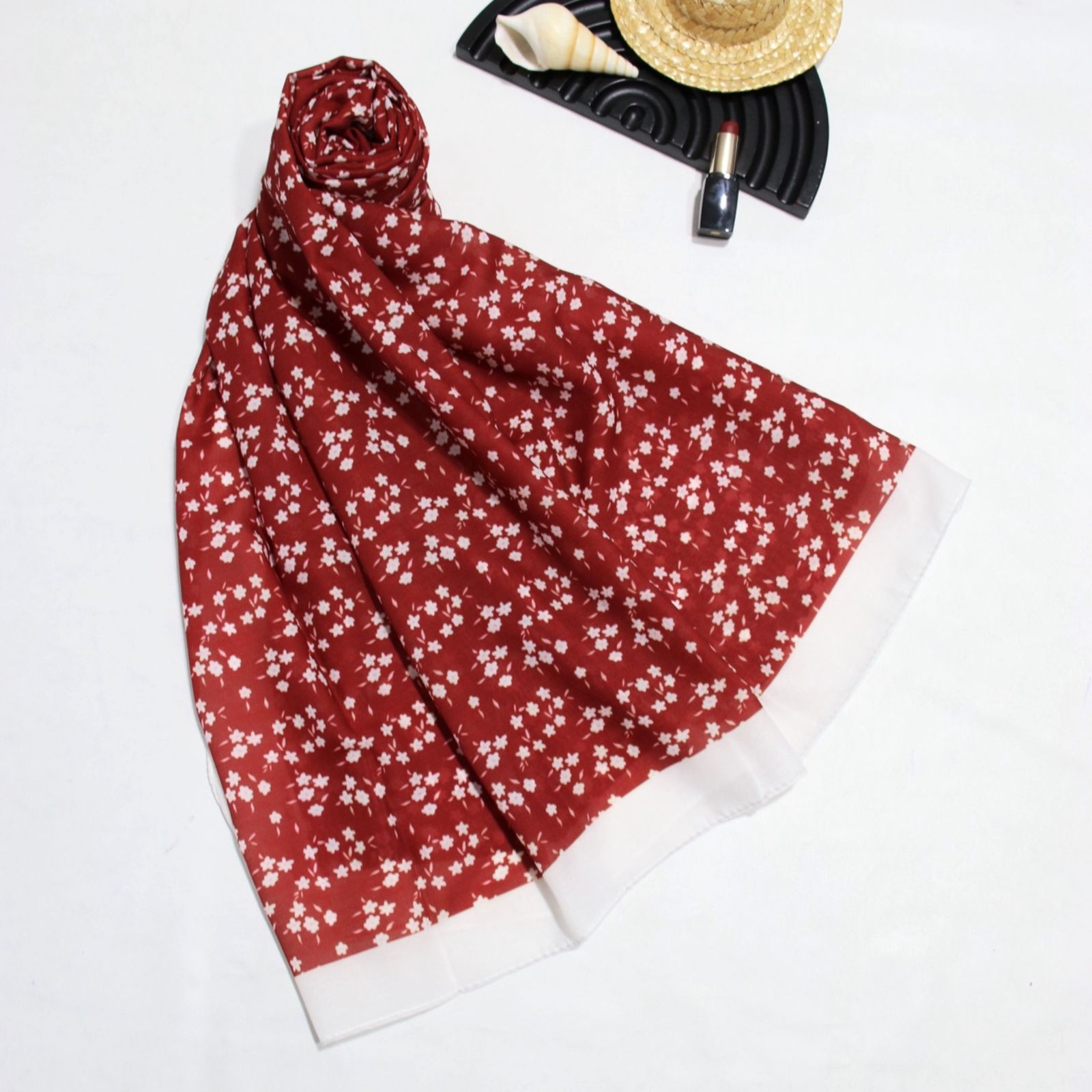 شال زنانه مدل خنک تابستانه طرح گل کد 7062 -  - 39