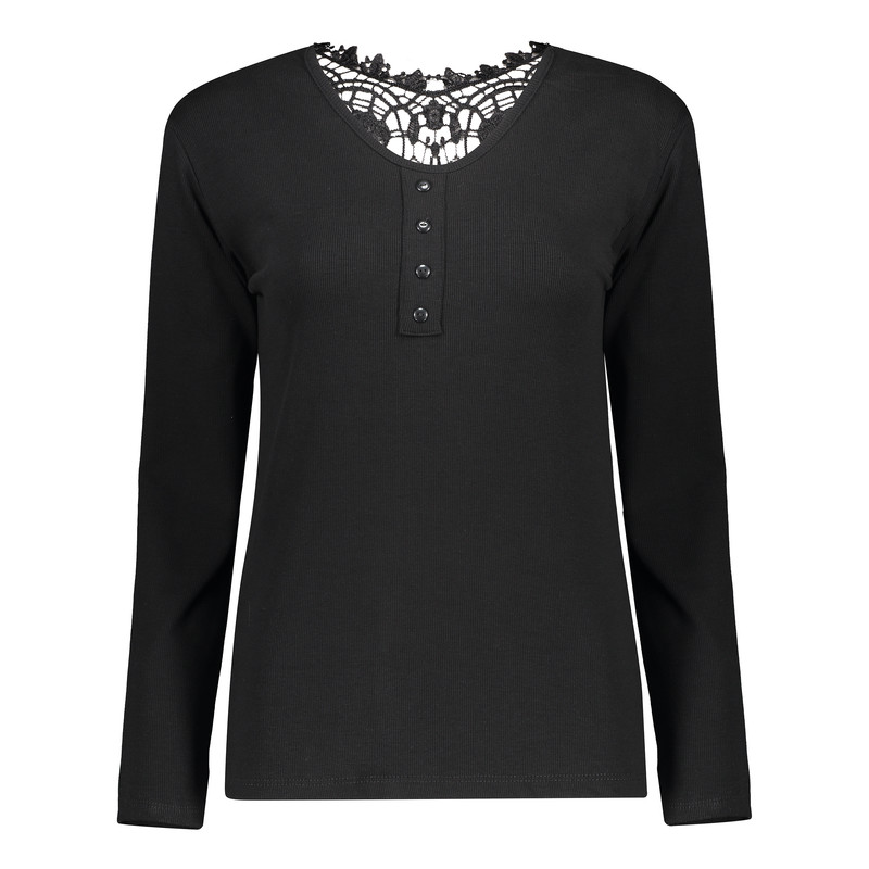 بلوز آستین بلند زنانه مدل پشت گیپور کد 110303.3