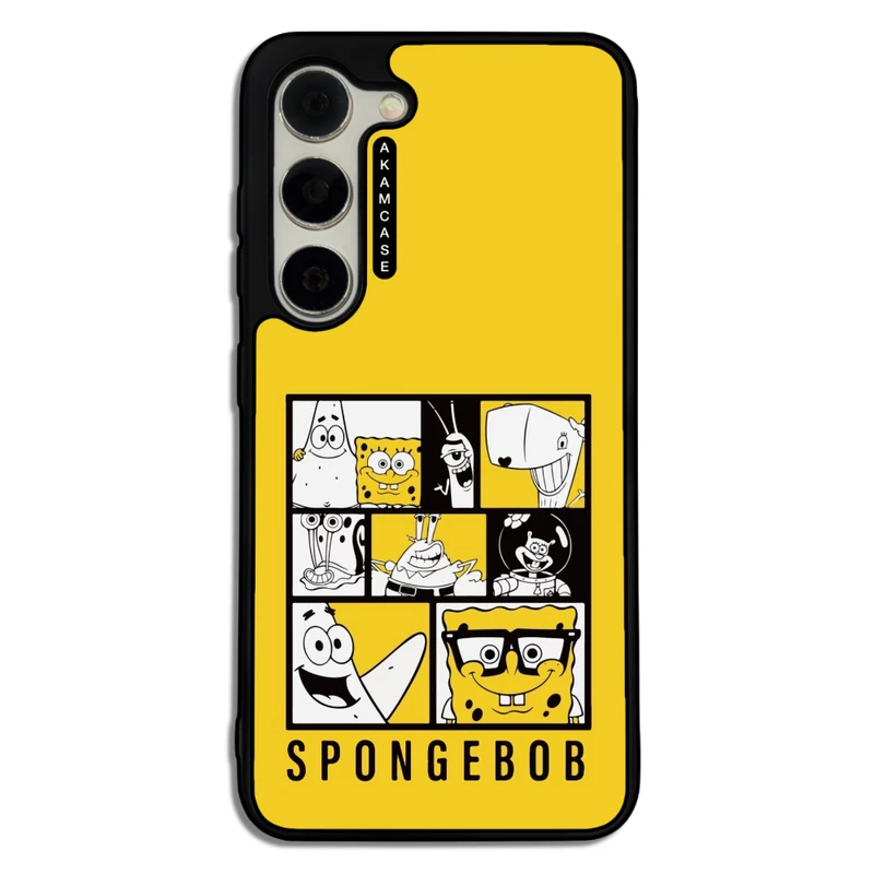 کاور آکام مدل AMC-WSGS23-SPONGE BOB3 مناسب برای گوشی موبایل سامسونگ Galaxy S23