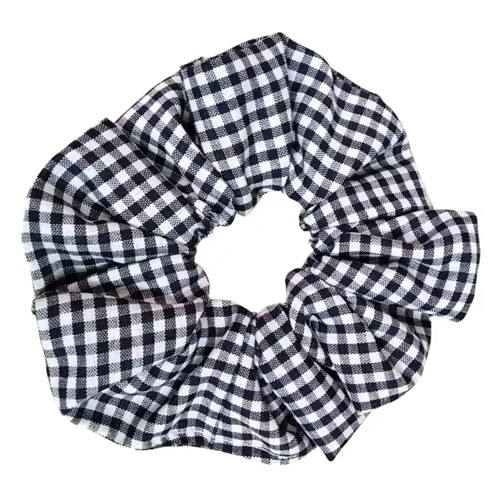 کش مو زنانه مدل اسکرانچی پارچه ای و ساتن مجموعه 2 عددی