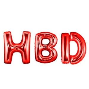 بادکنک فویلی پارتی لند تهران مدل HBD کد HAPPYBIRTHDAY014 مجموعه سه عددی