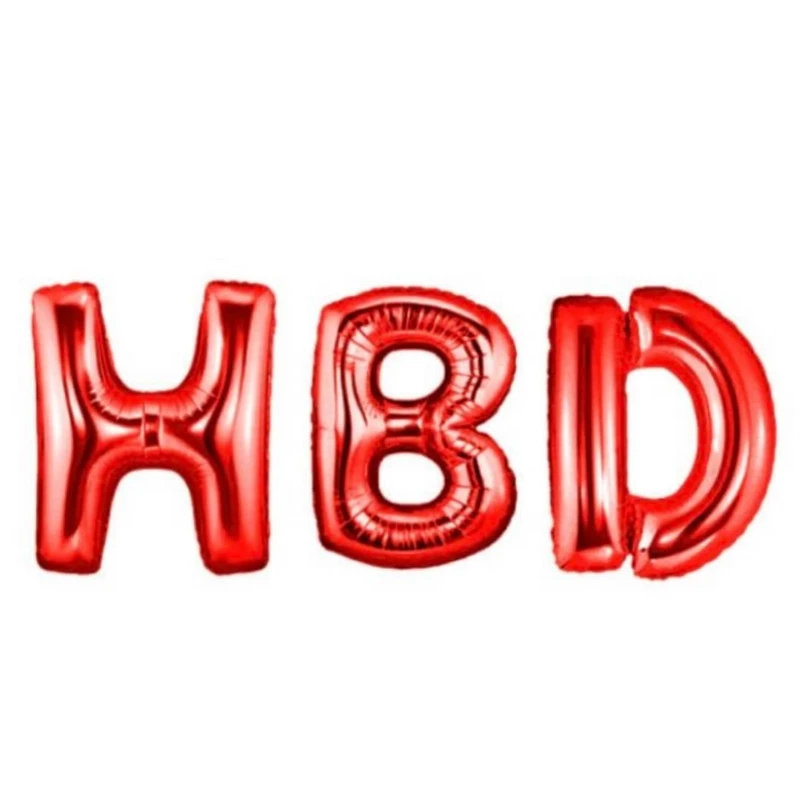 بادکنک فویلی پارتی لند تهران مدل HBD کد HAPPYBIRTHDAY014 مجموعه سه عددی