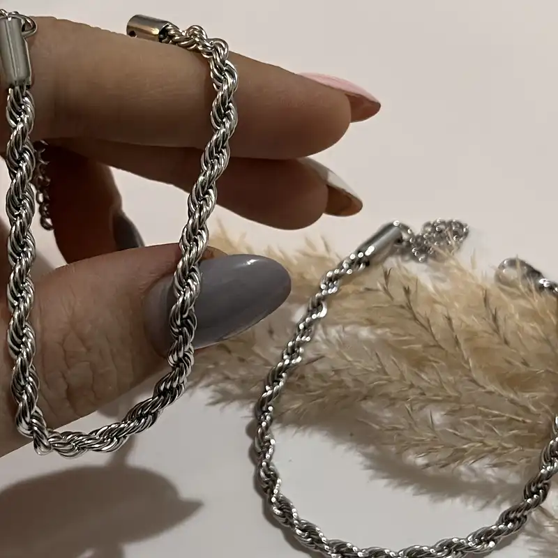 دستبند زنانه مدل طنابی کد 5 -477