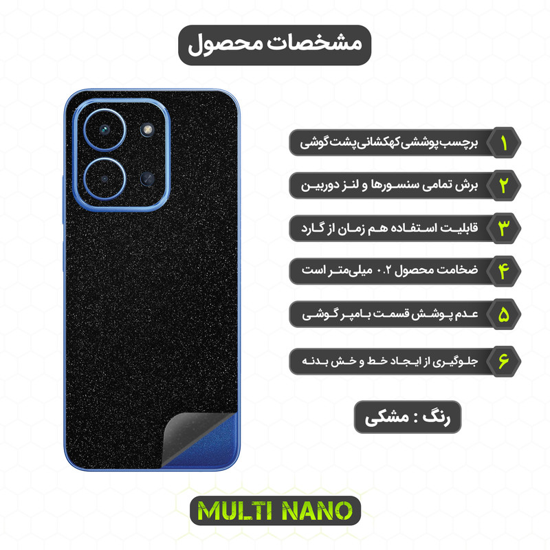 برچسب پوششی مولتی نانو طرح کهکشانی مدل X-F1G مناسب برای گوشی موبایل شیائومی Redmi 15C 4G