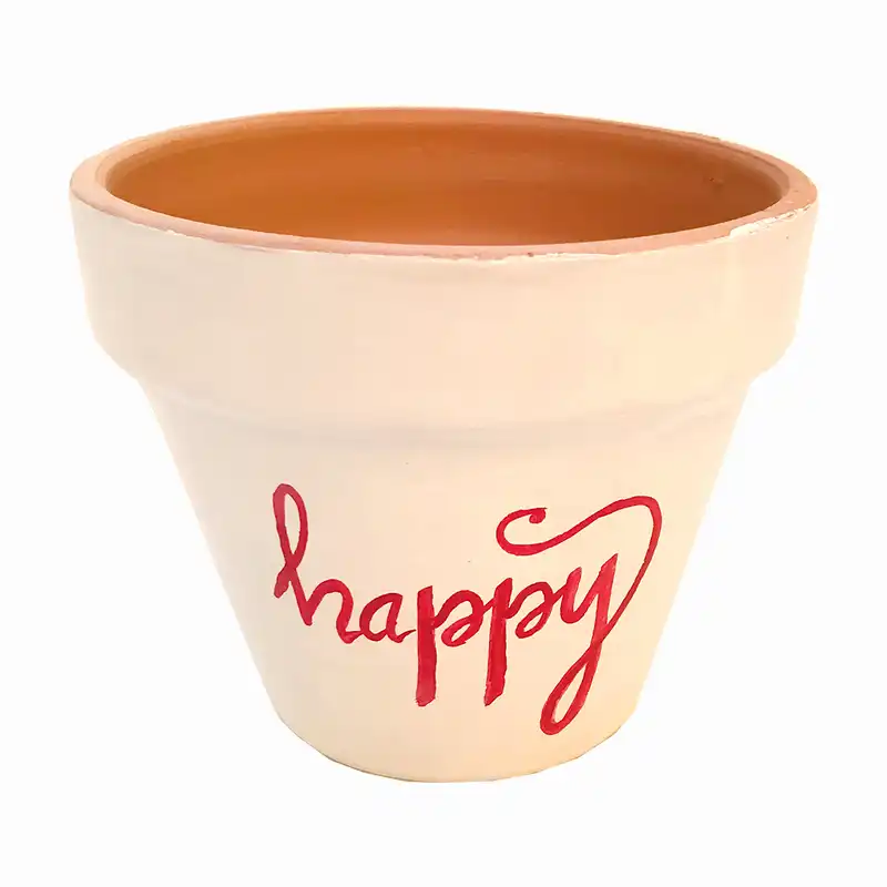 گلدان سفالی مدل یاقوت four happy کد 4
