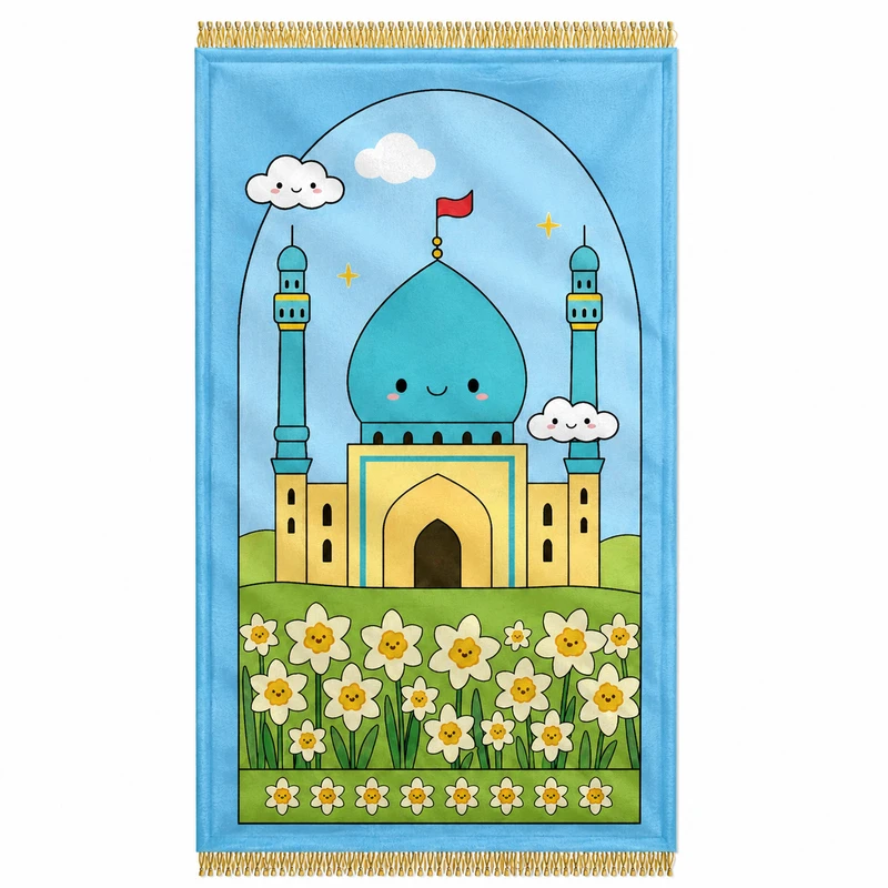 سجاده کودک و نوجوان مخمل طرح جمکران