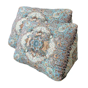 پشتی ترمه مدل مثلثی طرح شاه نشین کد 10081 بسته دو عددی