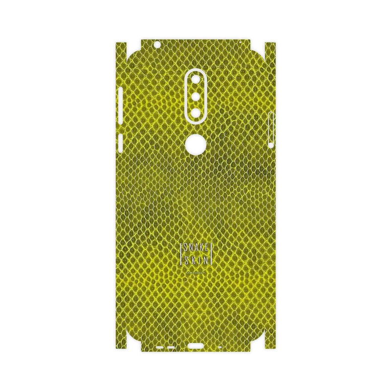 برچسب پوششی ماهوت مدل Yellow Snake Skin-FullSkin مناسب برای گوشی موبایل نوکیا 7.1