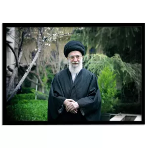 تابلو نوری بکلیت طرح حضرت آیت‌ الله‌العظمی سید علی حسینی خامنه‌ای مدل چراغ دار B-s2086