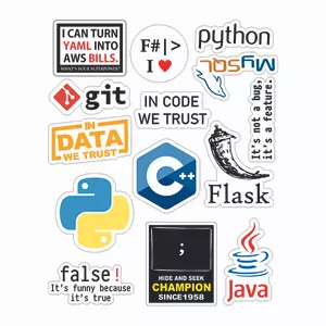 استیکر لپ تاپ توییجین و موییجین طرح برنامه نویسی کد 23 مجموعه 14 عددی