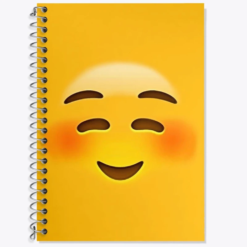 دفتر زبان 50 برگ خندالو مدل سه خط طرح ایموجی Emoji کد 1289