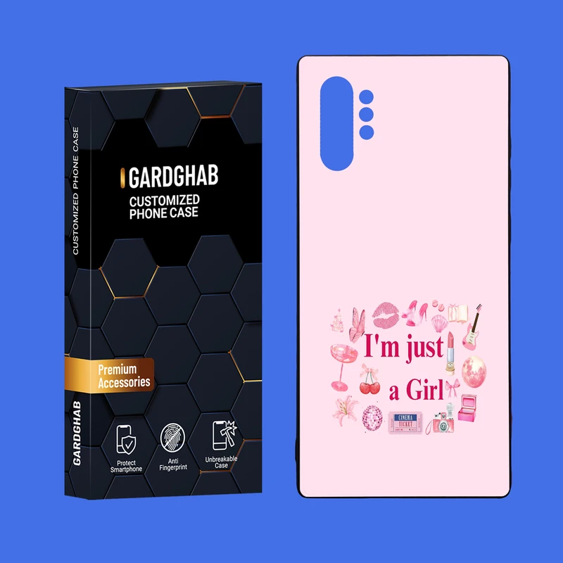 کاور گارد قاب مدل دورژله ای پشت گلس دخترانه مناسب برای گوشی موبایل سامسونگ Galaxy Note 10 Plus
