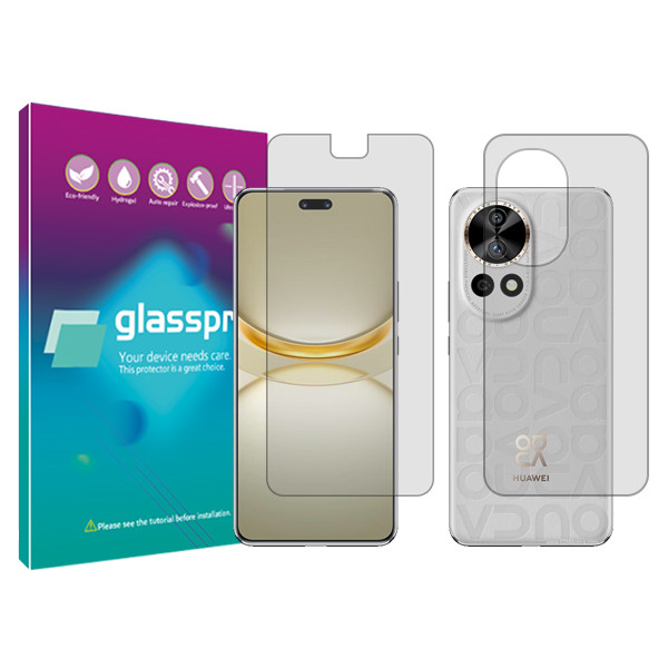 محافظ صفحه نمایش شفاف گلس پرو مدل Resistant‌ مناسب برای گوشی موبایل هوآوی  Nova 12 Ultra به همراه محافظ پشت گوشی