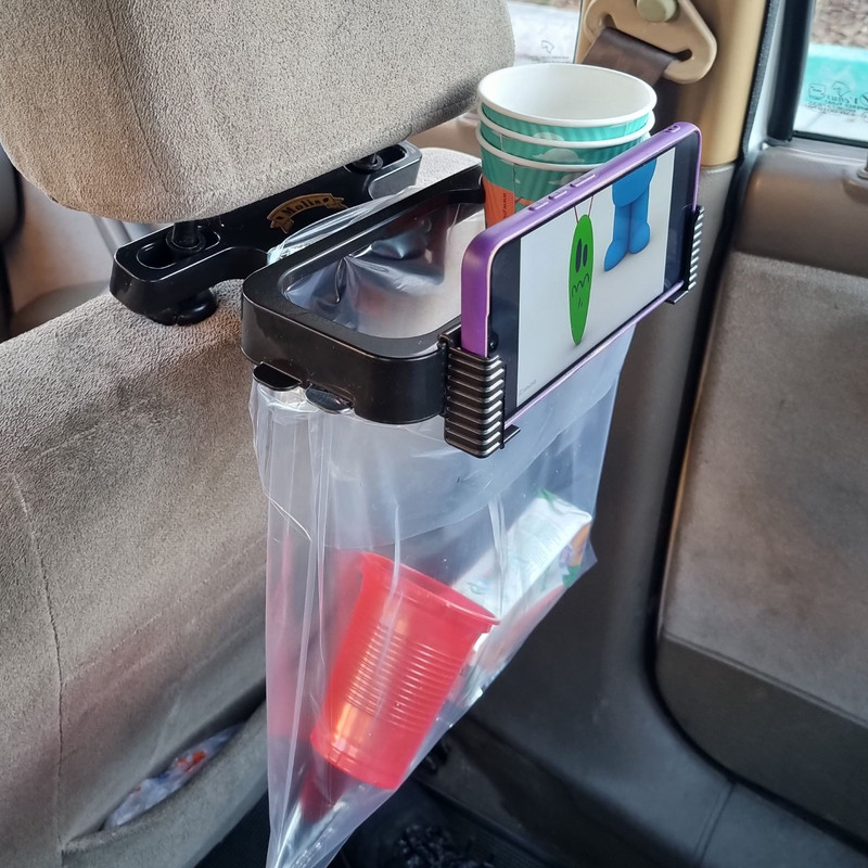 نگهدارنده تلفن همراه و جالیوانی سطل زباله مخصوص خودرو مدل 123